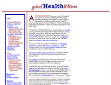 Tablet Screenshot of goodhealthinfo.net